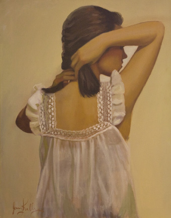 16  Girl Arranging Her Hair 24 x 20 _Jenny Kelley