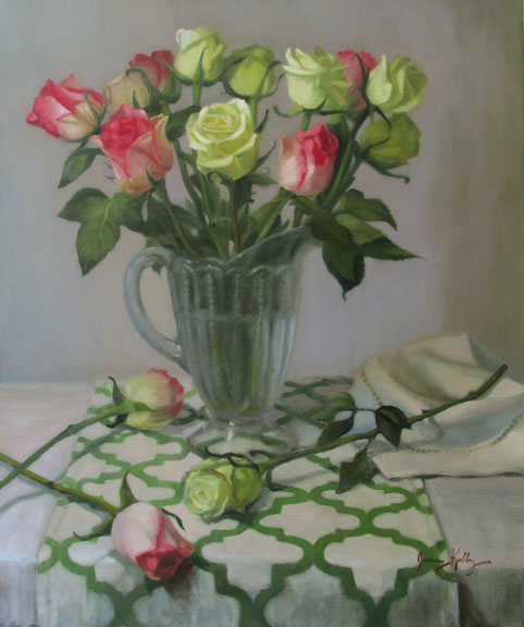 Jenny Kelley_Rose et Vert_20x24