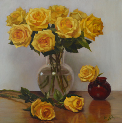 3 Abundance of Yellow Roses 18x18_Jenny Kelley