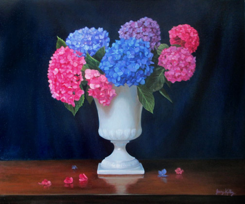 13 Hydrangeas Overflowing 24x30