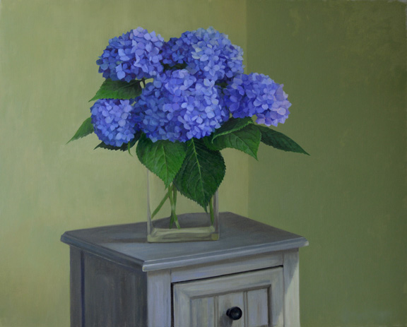 8_Blue Hydrangeas from the Garden_24x30